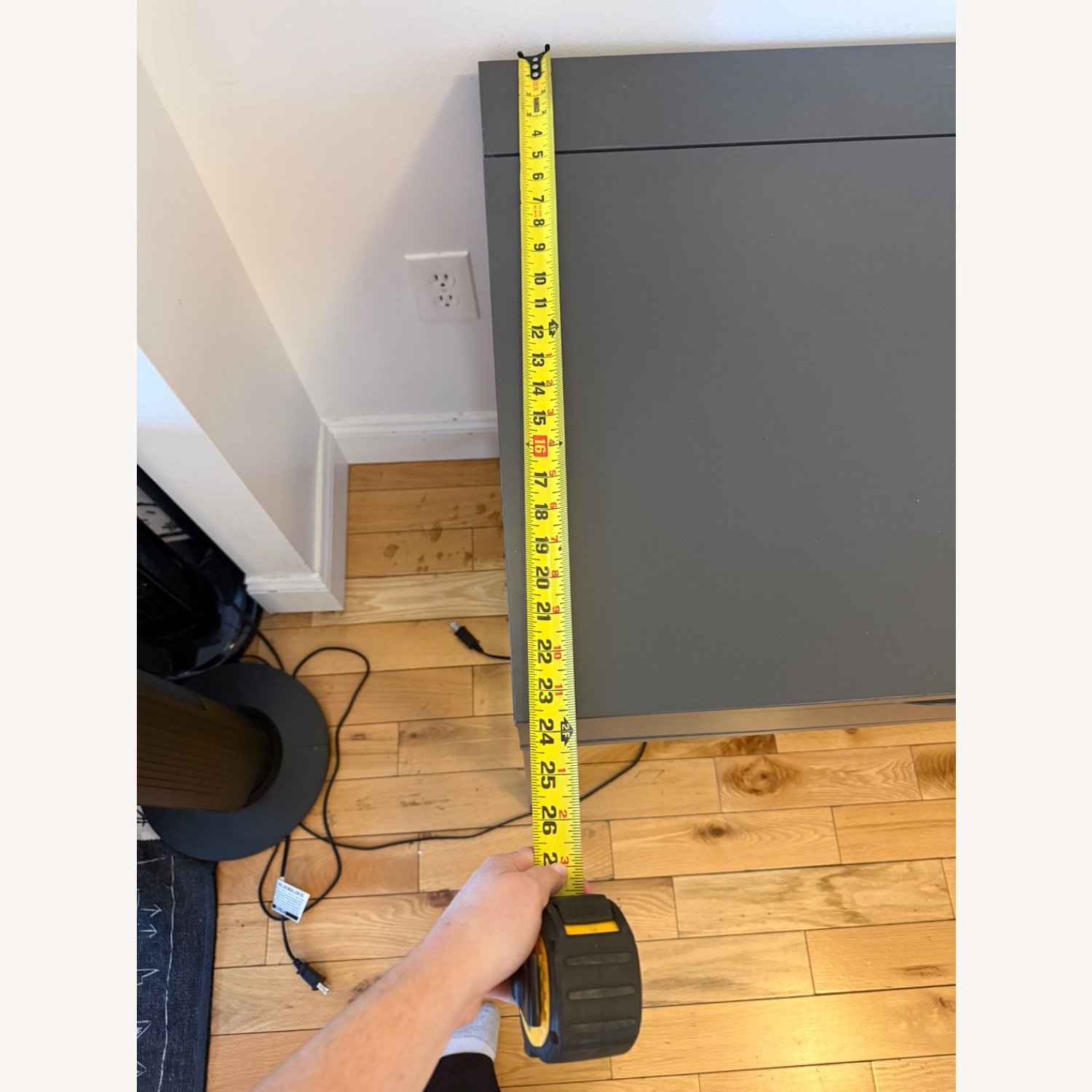 IKEA Alex Dark Gray Lacquer Desk - image-6