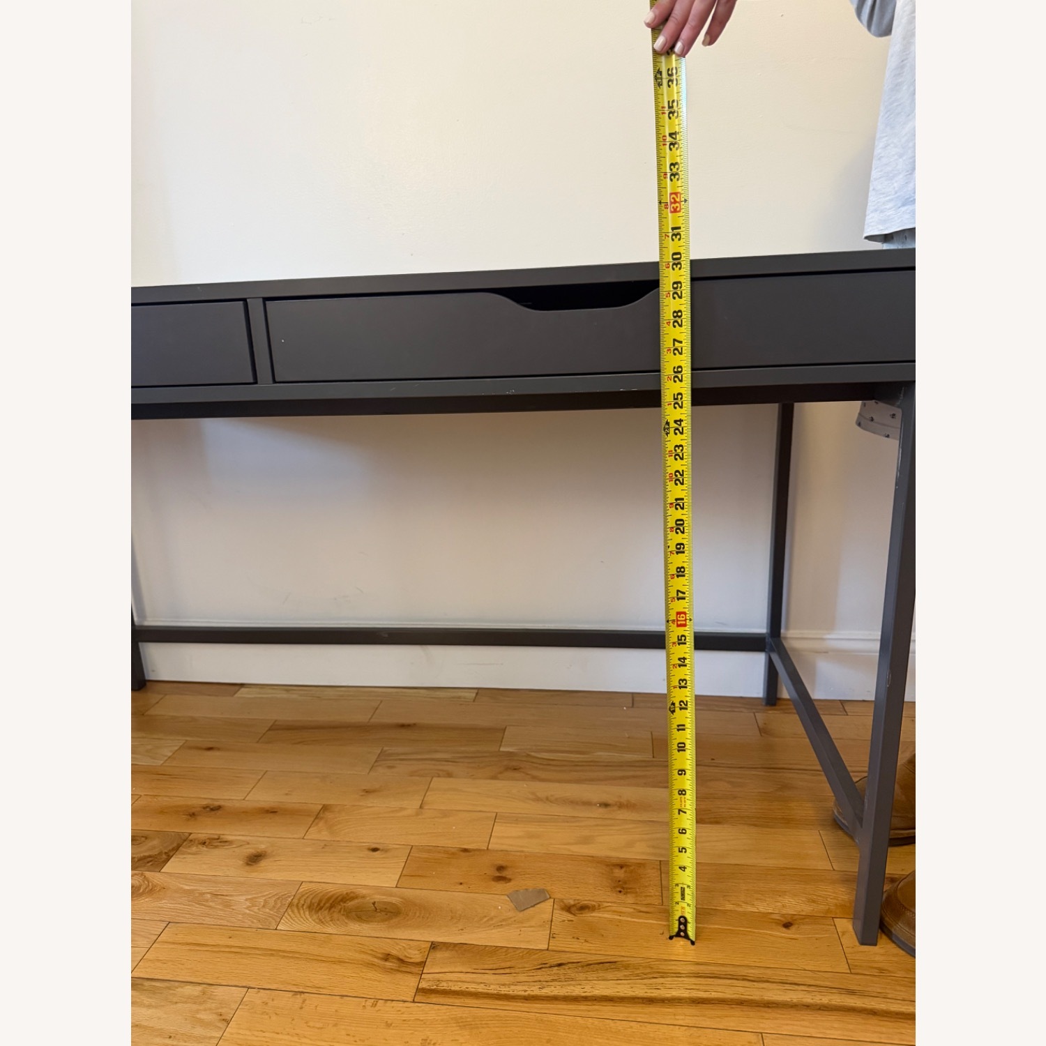 IKEA Alex Dark Gray Lacquer Desk - image-8