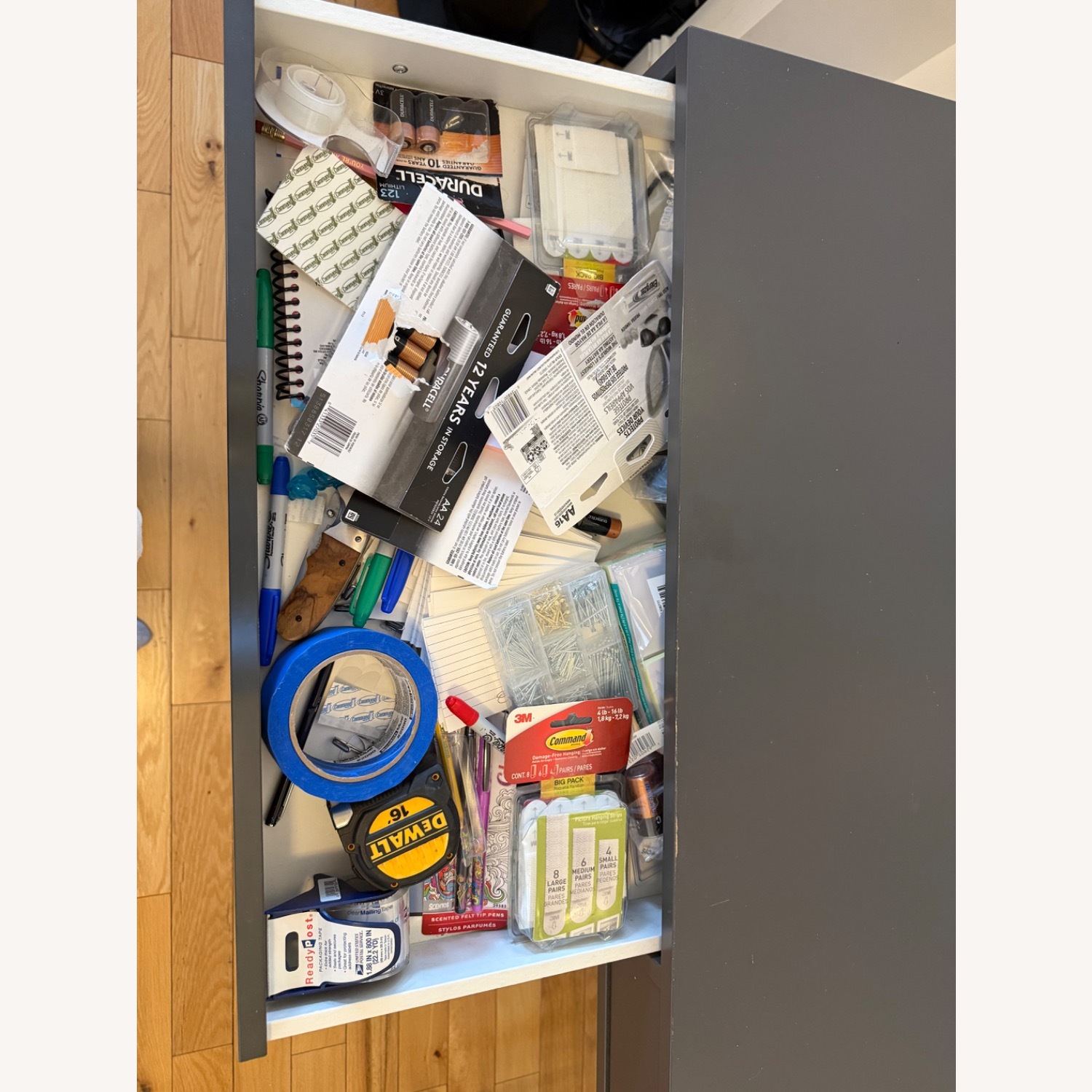 IKEA Alex Dark Gray Lacquer Desk - image-5