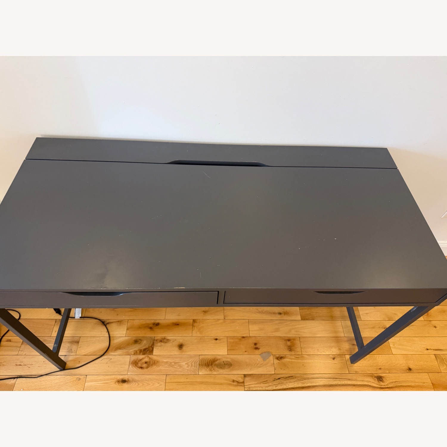 IKEA Alex Dark Gray Lacquer Desk - image-2