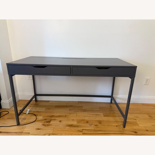 Used IKEA Alex Dark Gray Lacquer Desk for sale on AptDeco