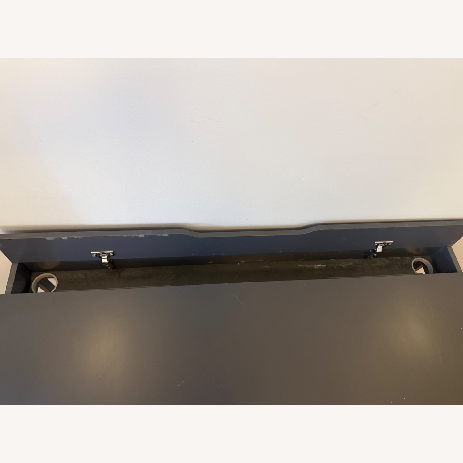 IKEA Alex Dark Gray Lacquer Desk - image-3