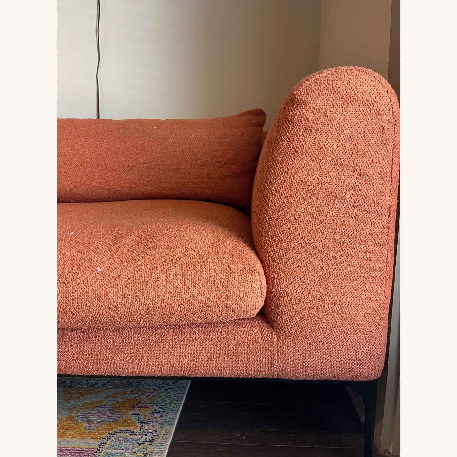 Design Within Reach Orange Fabric 2 Seater Sofa - image-3