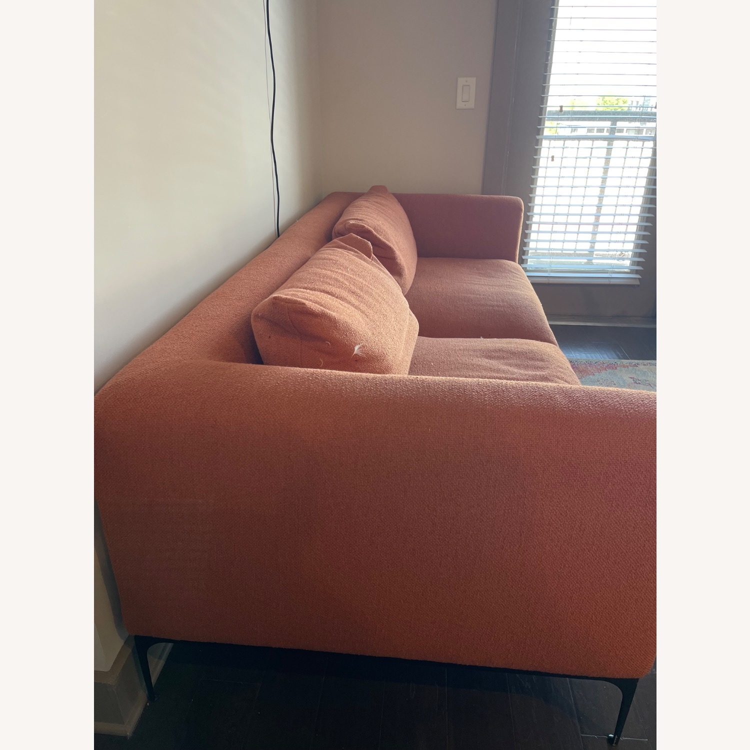 Design Within Reach Orange Fabric 2 Seater Sofa - image-2