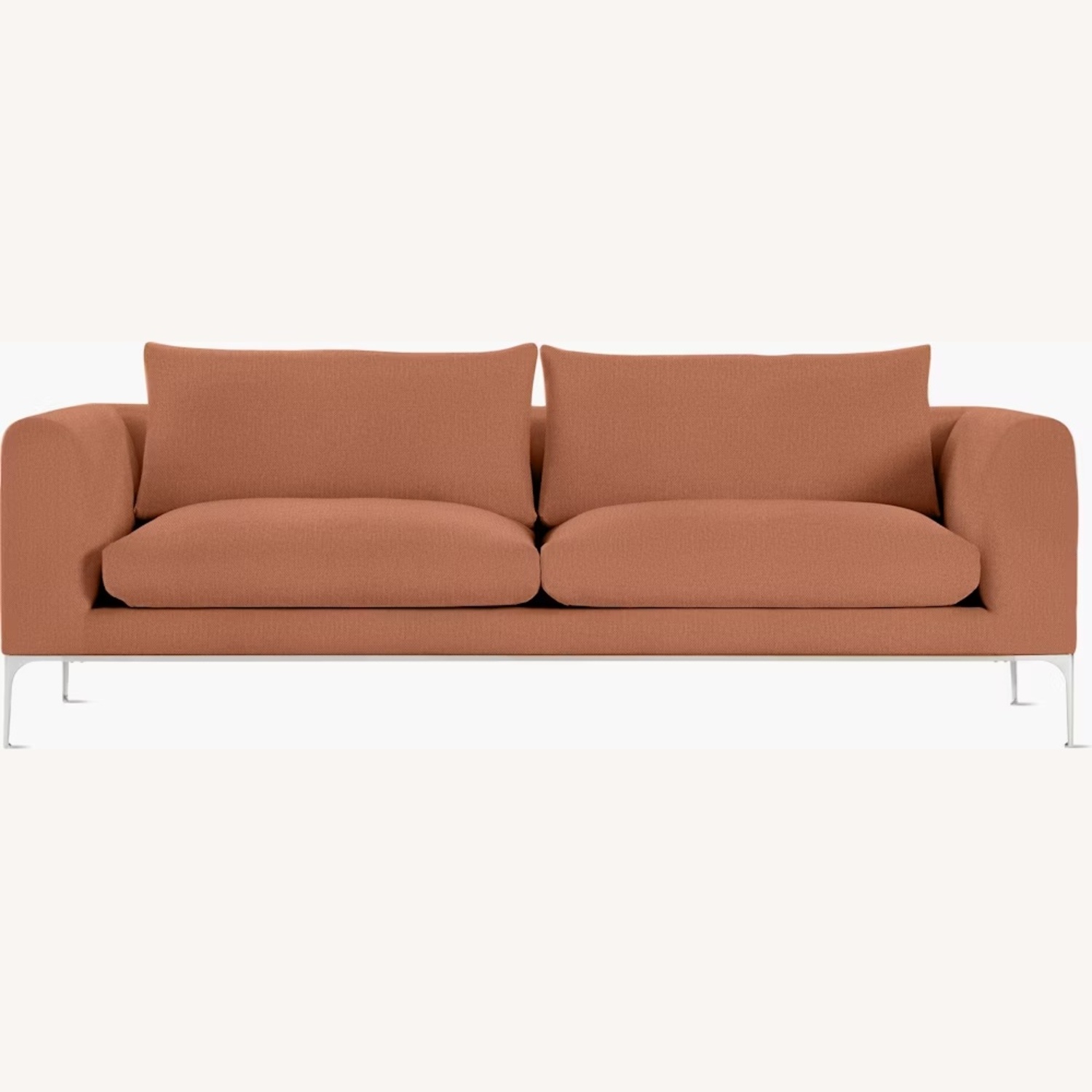 Design Within Reach Orange Fabric 2 Seater Sofa - image-4