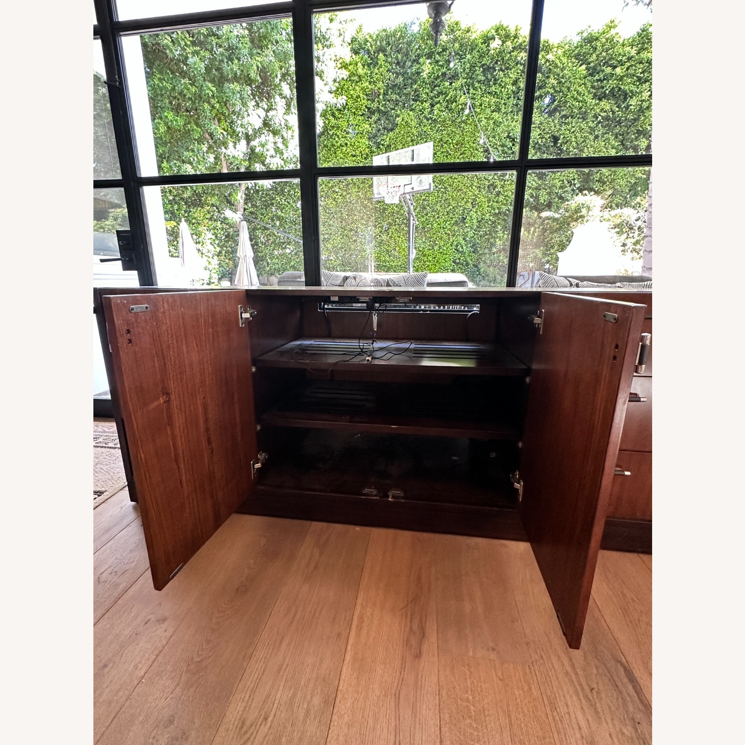 Sligh Furniture Dark Brown Wood Media Storage - image-2