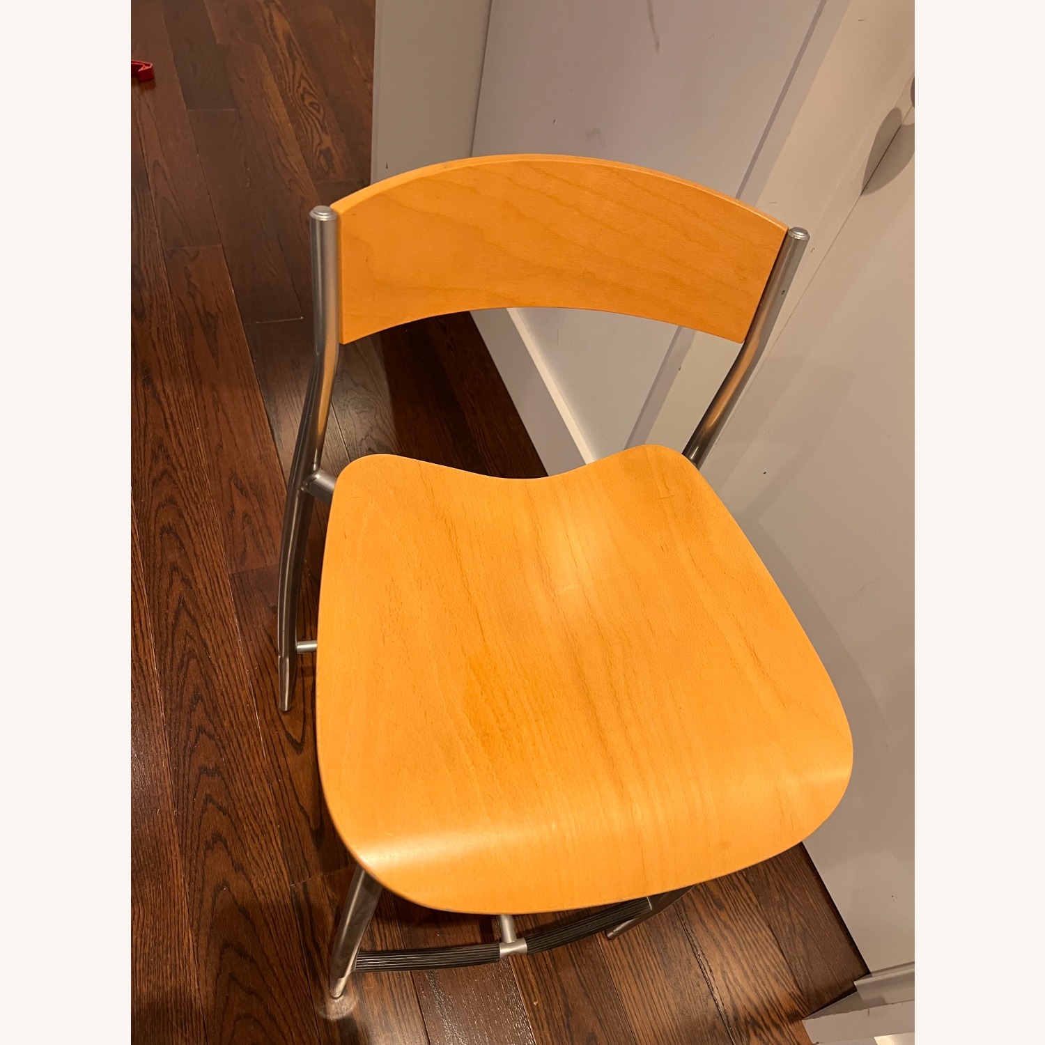 Natural Wood and Stainless Steel Counter Stools - image-5