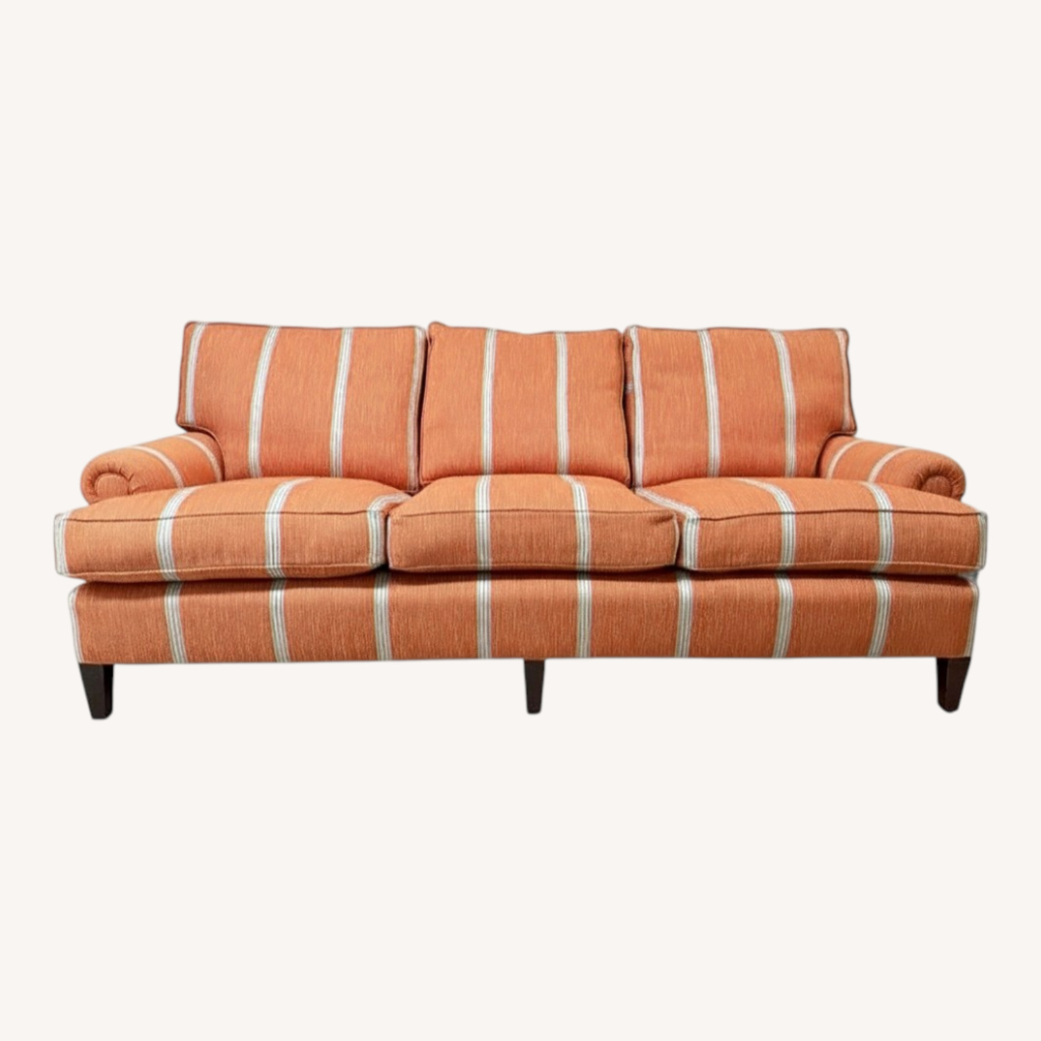 George Smith Orange Fabric 2 Seater Sofa - image-0