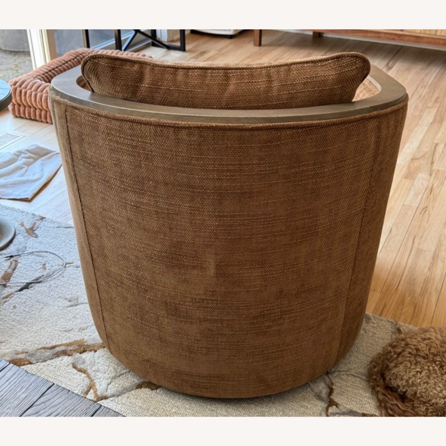 Craftmaster Furniture Dark Brown Boucle Armchair - image-3