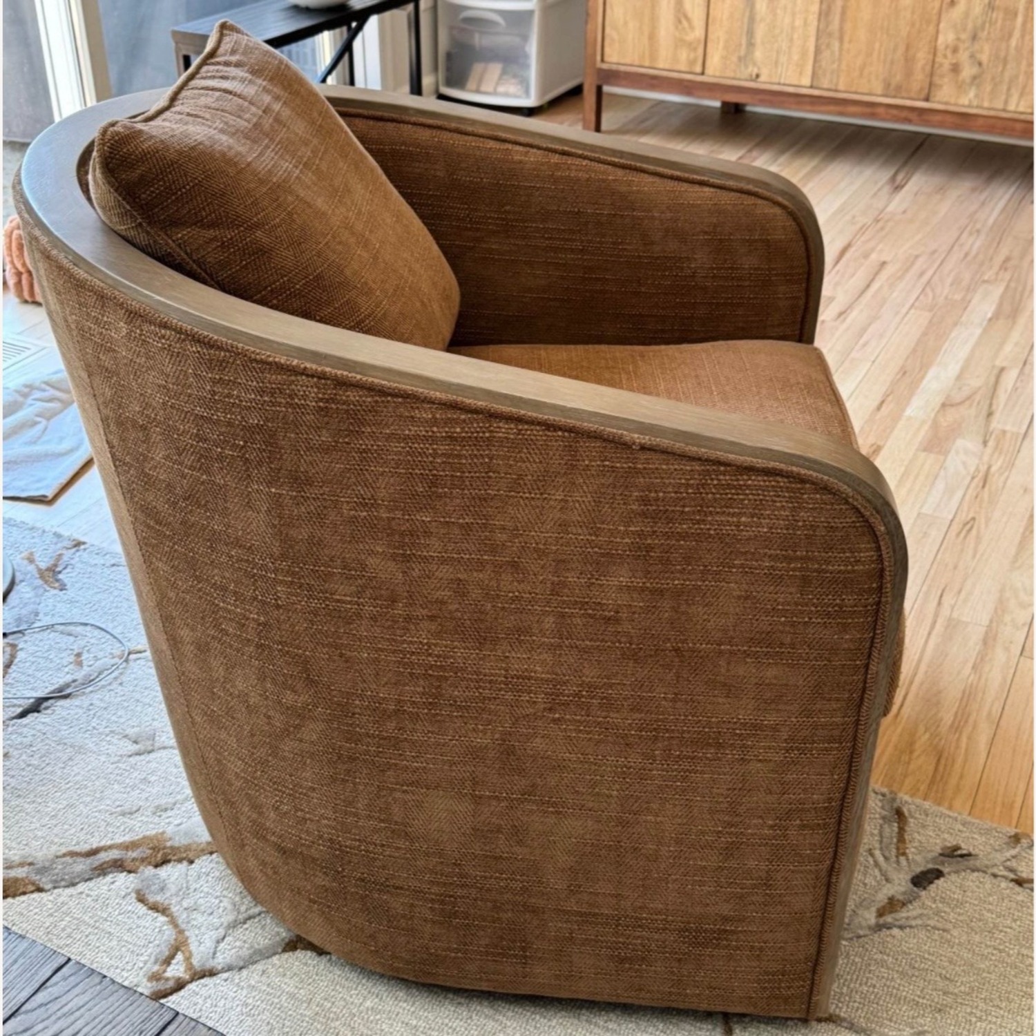 Craftmaster Furniture Dark Brown Boucle Armchair - image-4