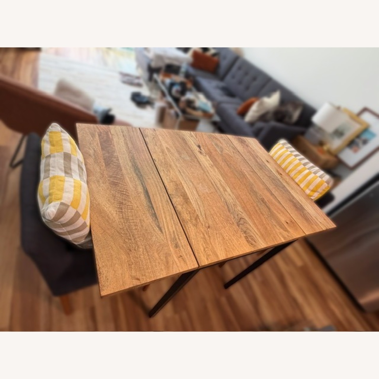 West Elm Box Frame Drop Leaf Extendable Table (24"–48") - image-1