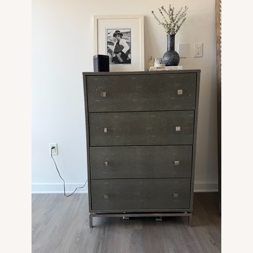 Used CB2 Shagreen Embossed Tall Chest for sale on AptDeco