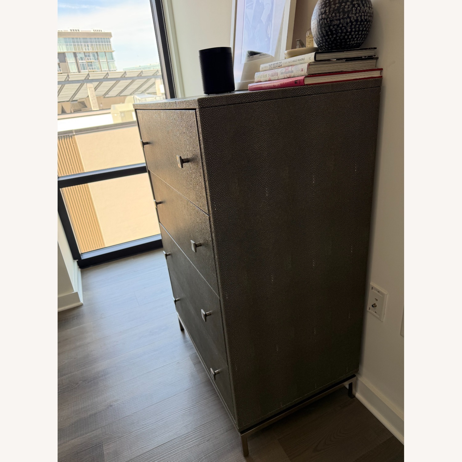 CB2 Shagreen Embossed Tall Chest - image-3