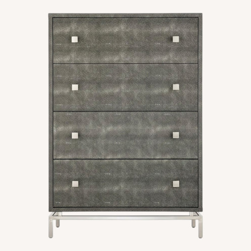 Used CB2 Shagreen Embossed Tall Chest for sale on AptDeco