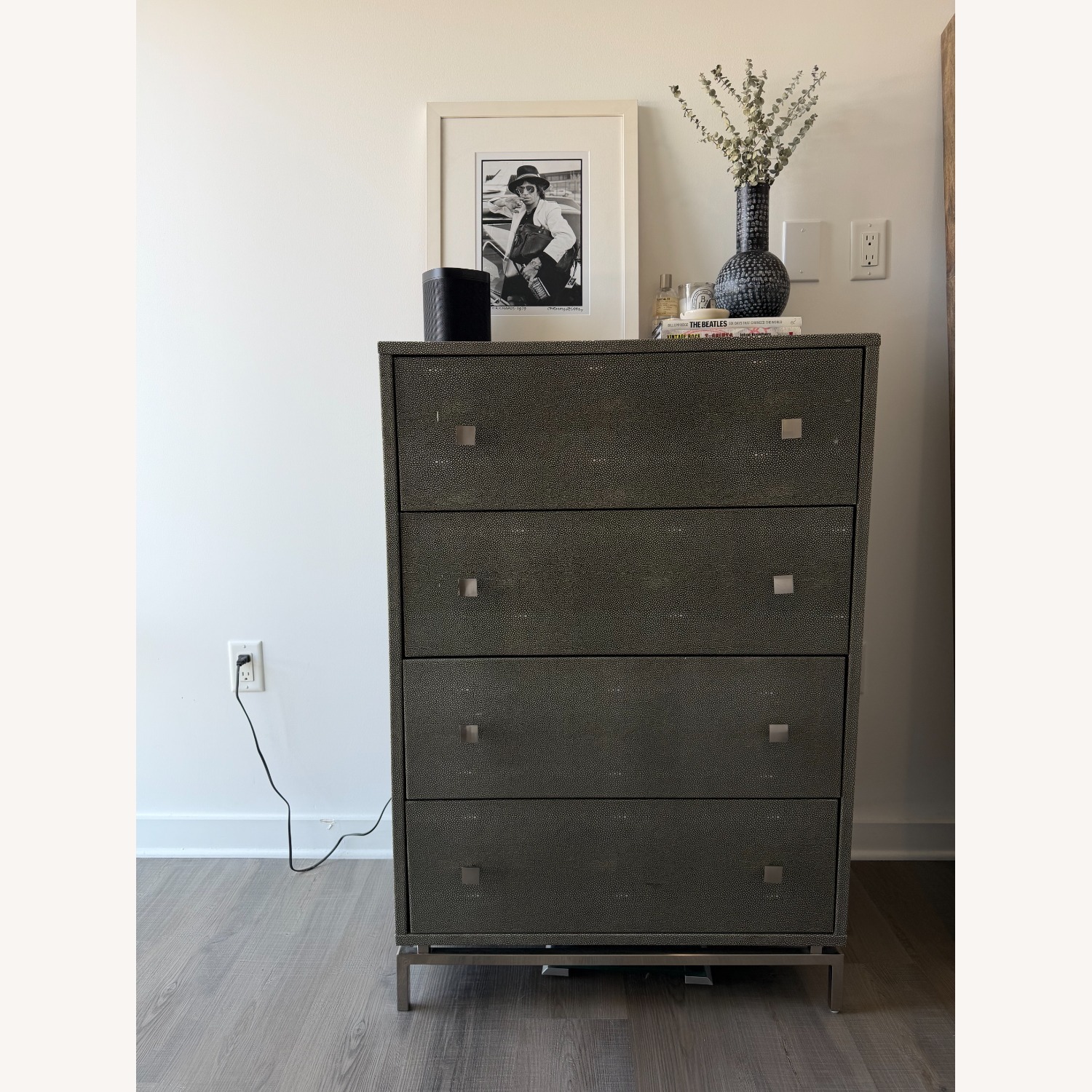 CB2 Shagreen Embossed Tall Chest - image-4