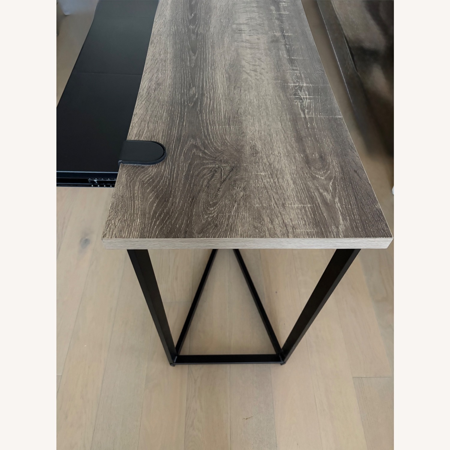 Vivo Dark Brown Metal Desk - image-3