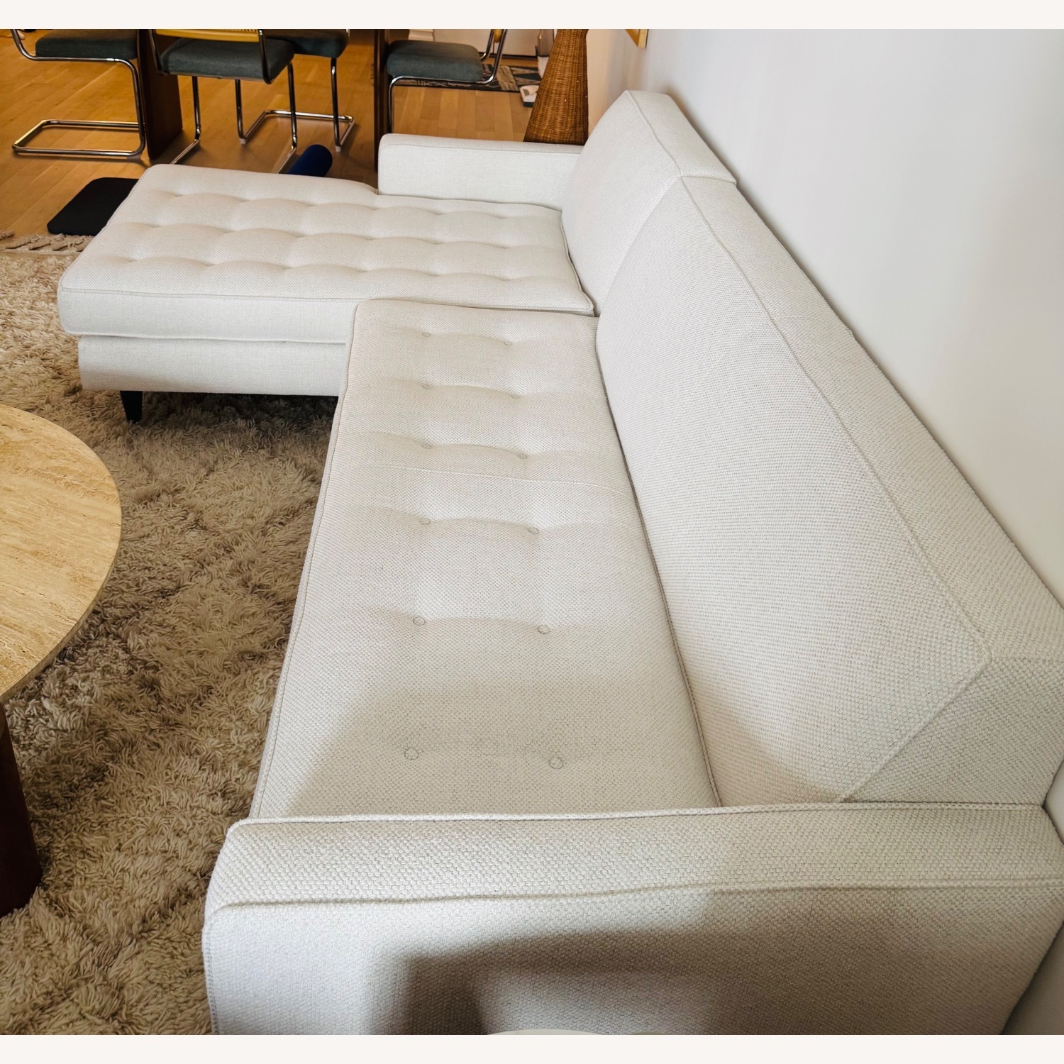 Room & Board Reese Ivory Fabric 2 Piece Sectional - image-2