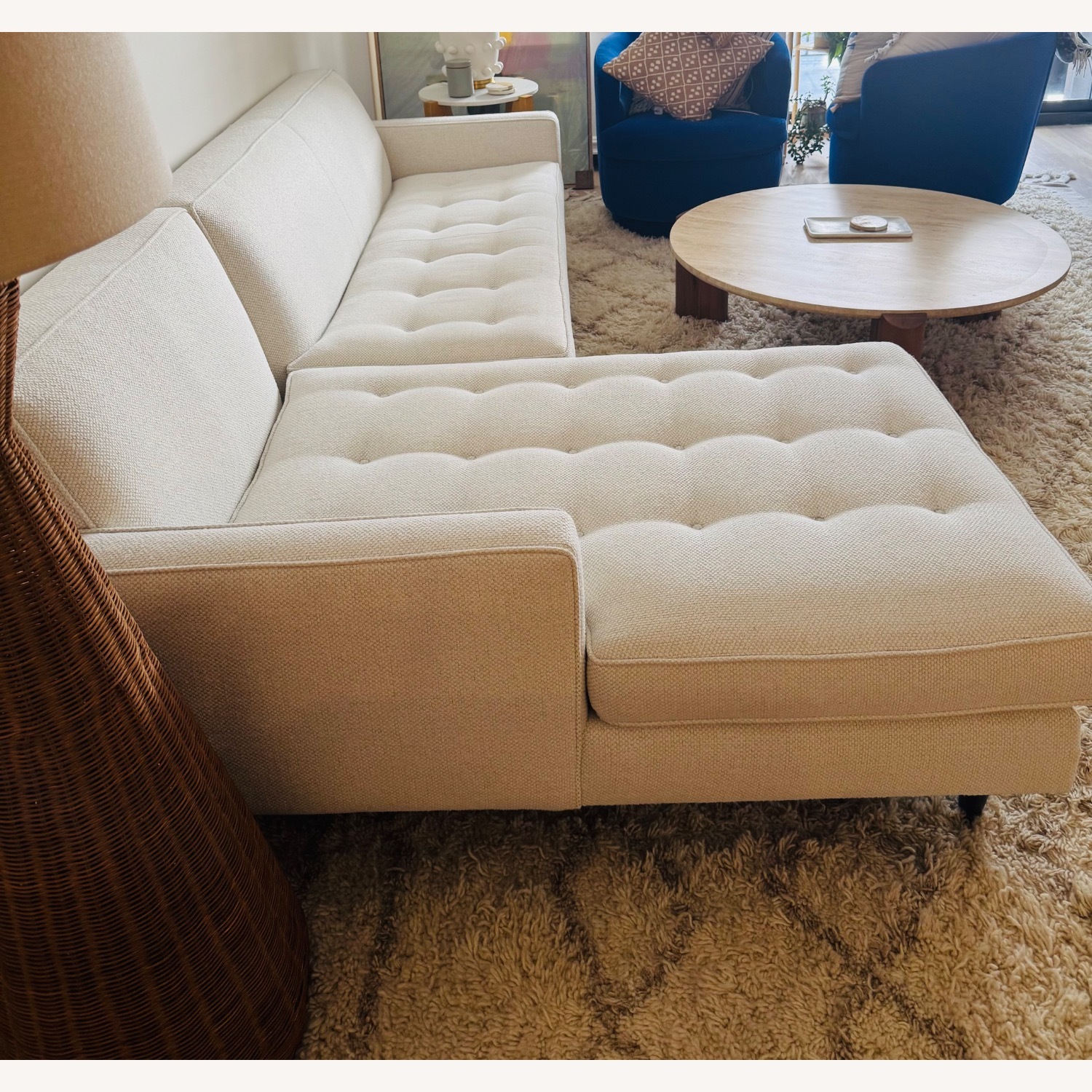 Room & Board Reese Ivory Fabric 2 Piece Sectional - image-1