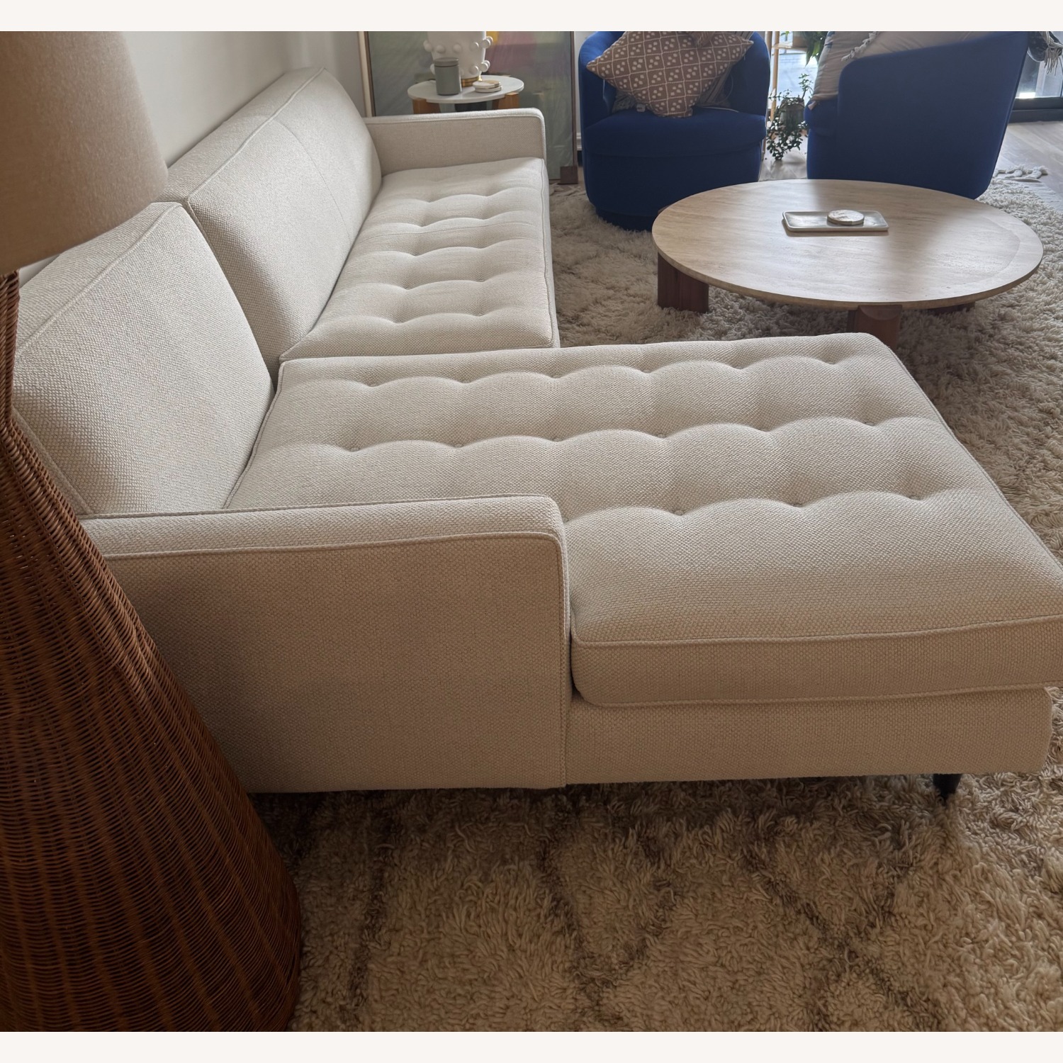 Room & Board Reese Ivory Fabric 2 Piece Sectional - image-3