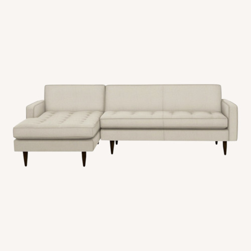 Used Room & Board Reese Ivory Fabric 2 Piece Sectional for sale on AptDeco