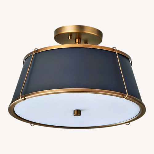 Used Shades of Light Chantilly Dark Gray Brass Ceiling Lamp for sale on AptDeco