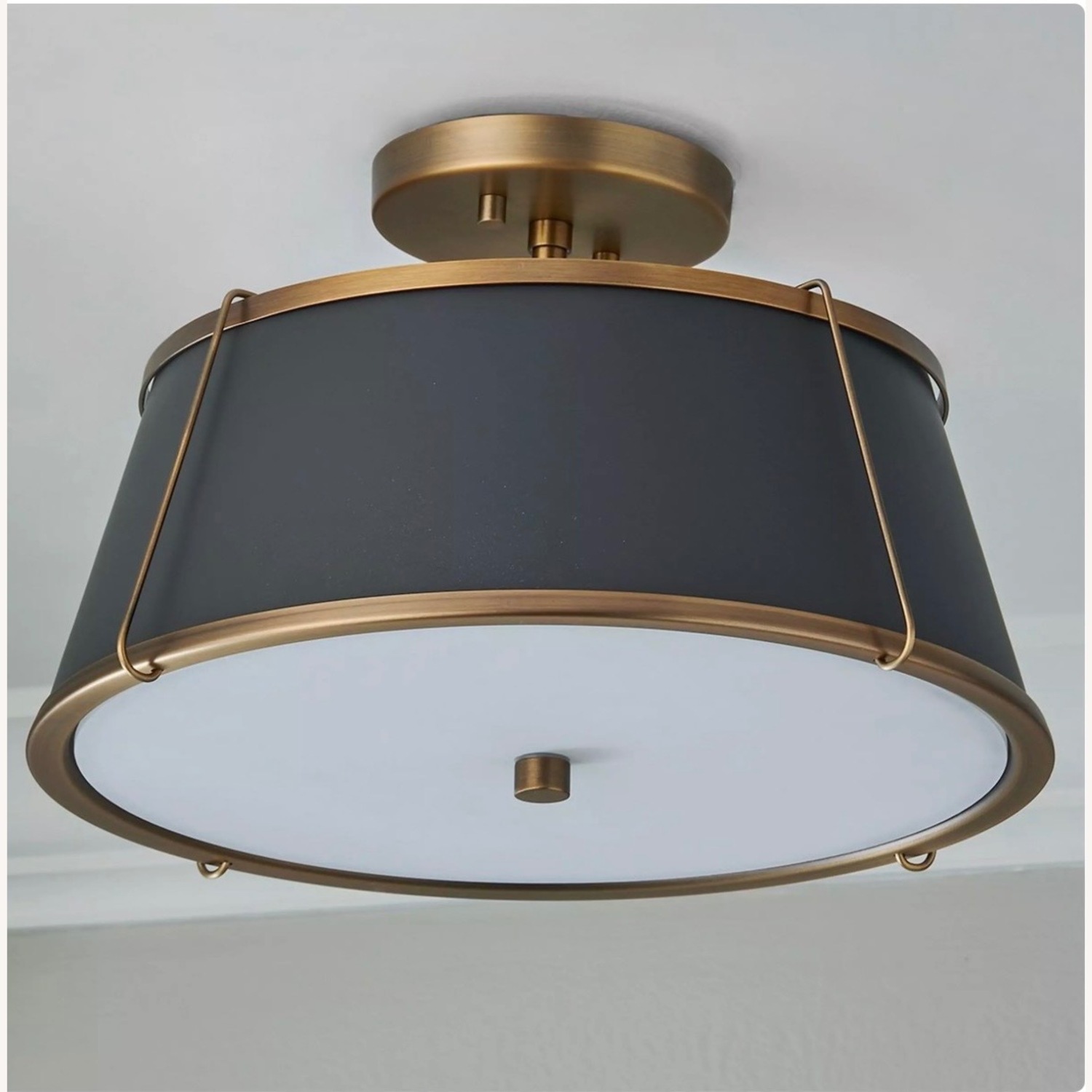 Shades of Light Chantilly Dark Gray Brass Ceiling Lamp - image-5