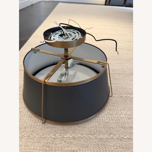 Used Shades of Light Chantilly Dark Gray Brass Ceiling Lamp for sale on AptDeco