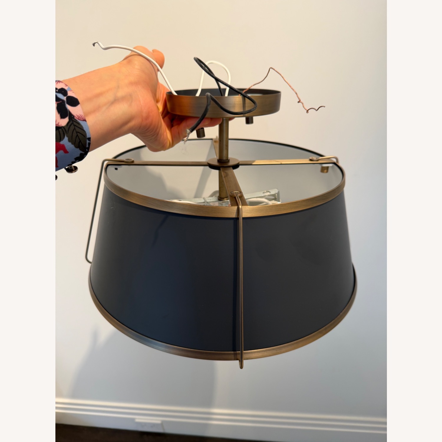 Shades of Light Chantilly Dark Gray Brass Ceiling Lamp - image-2