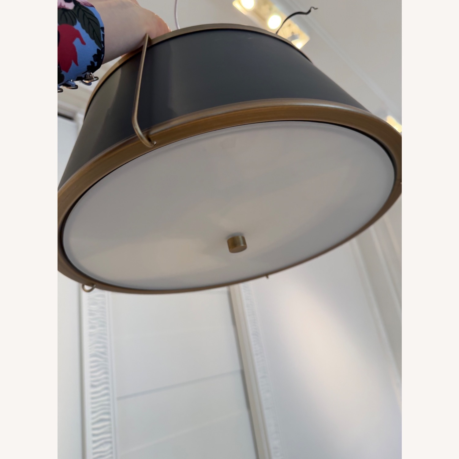 Shades of Light Chantilly Dark Gray Brass Ceiling Lamp - image-3