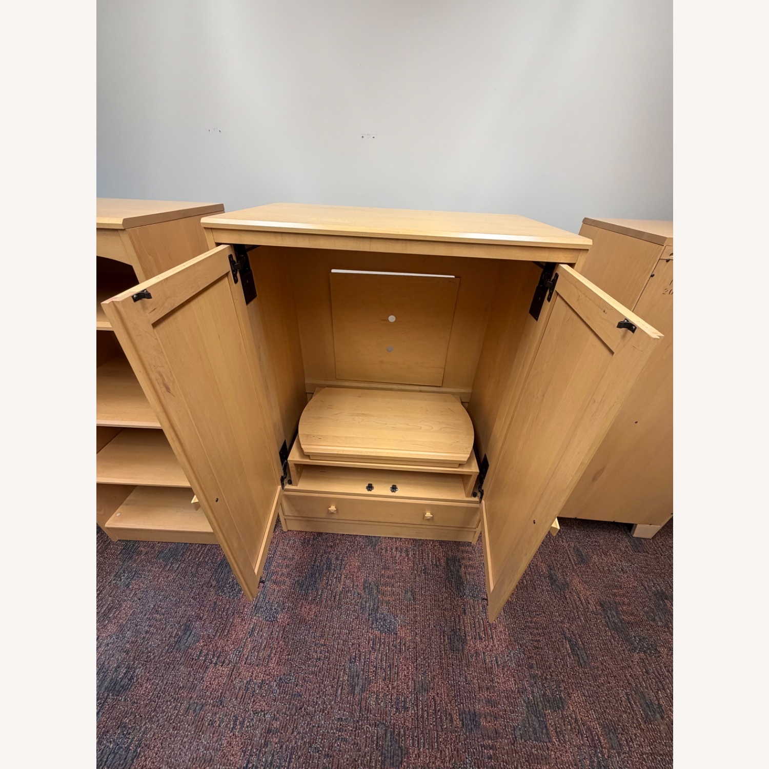 Ethan Allen 2 Piece Armoire W Shelf - image-2