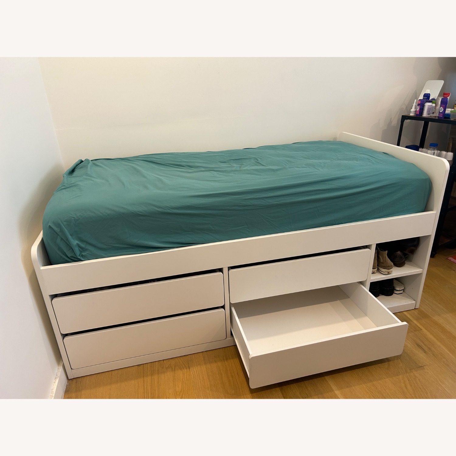 IKEA SLÄKT Twin Bed with Storage Drawers - image-4