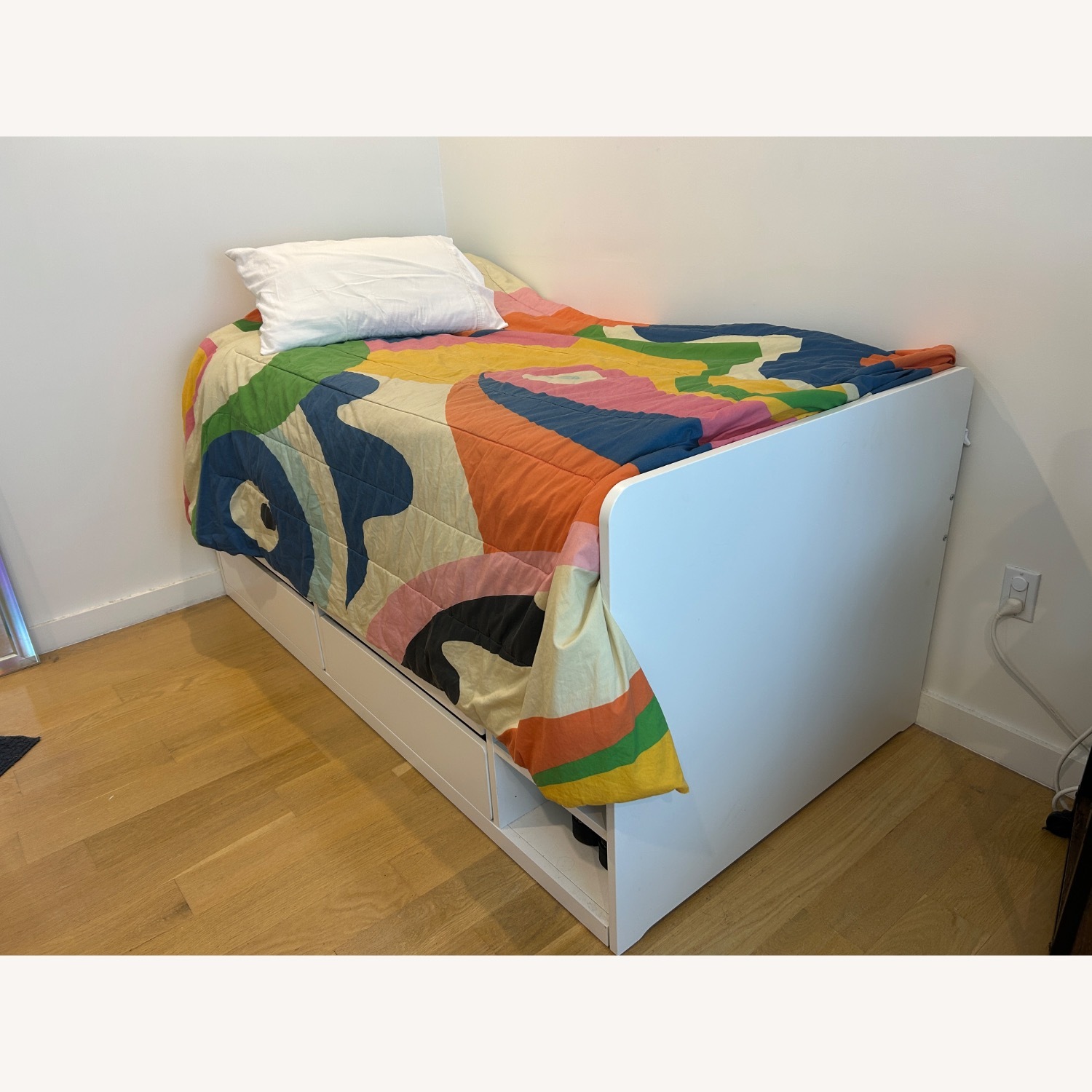 IKEA SLÄKT Twin Bed with Storage Drawers - image-1