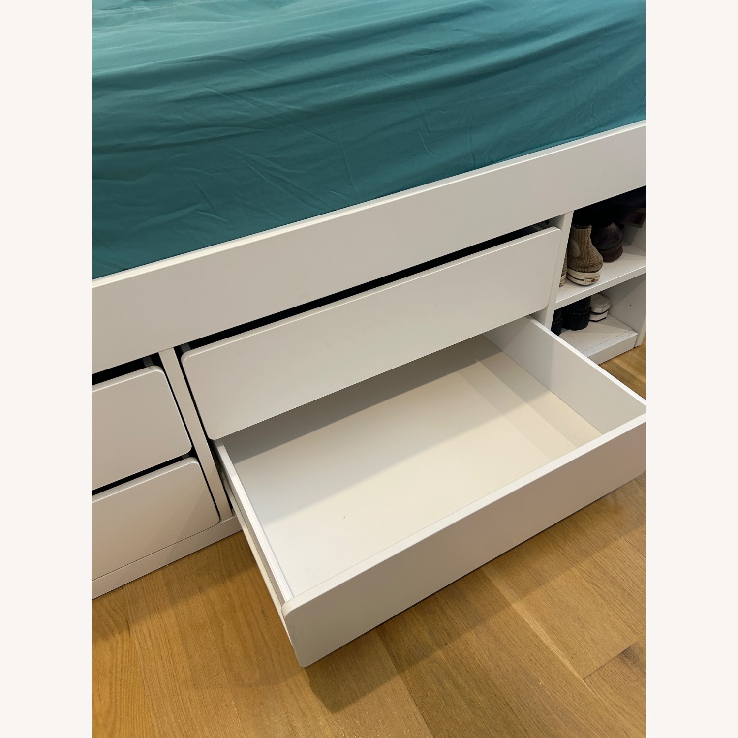 IKEA SLÄKT Twin Bed with Storage Drawers - image-5