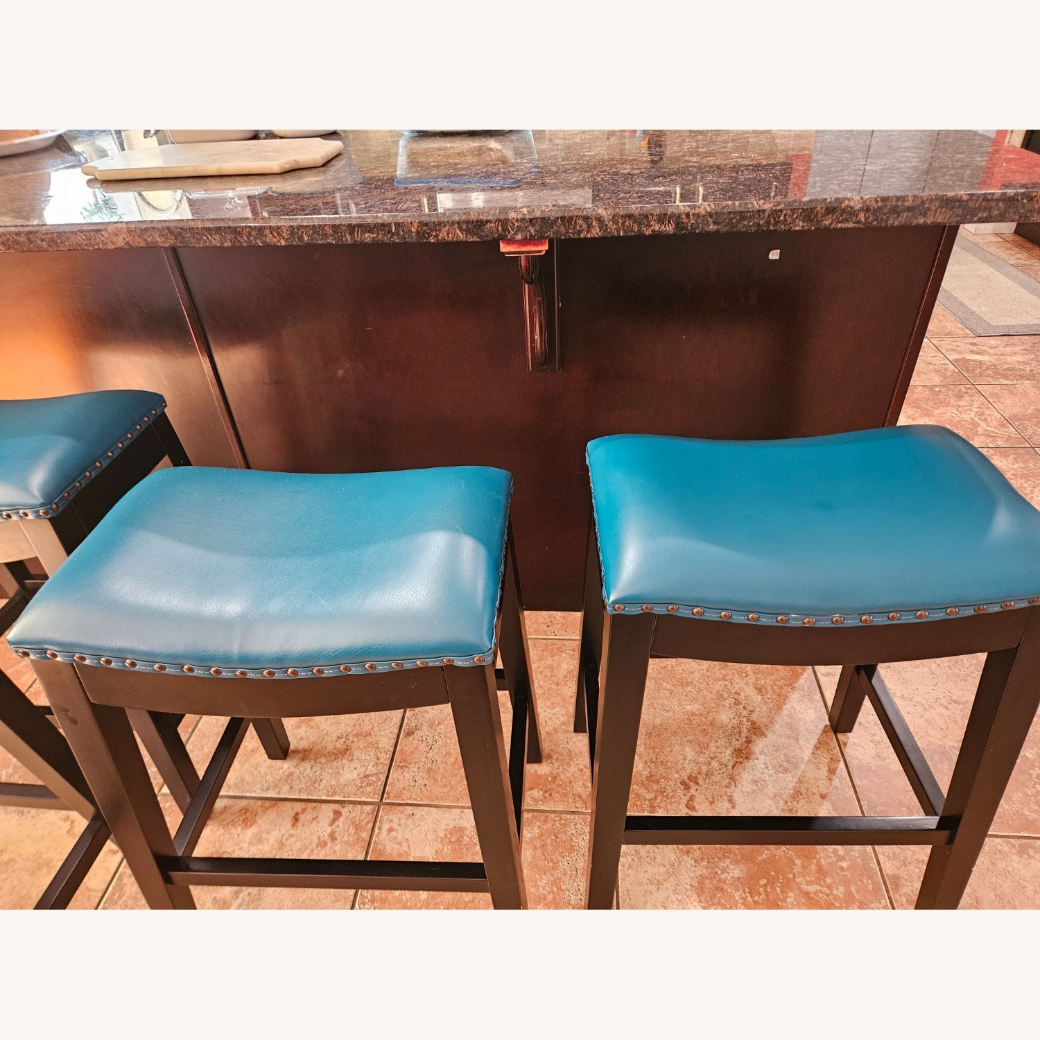 Wayfair Blue Faux Leather Stools - image-8