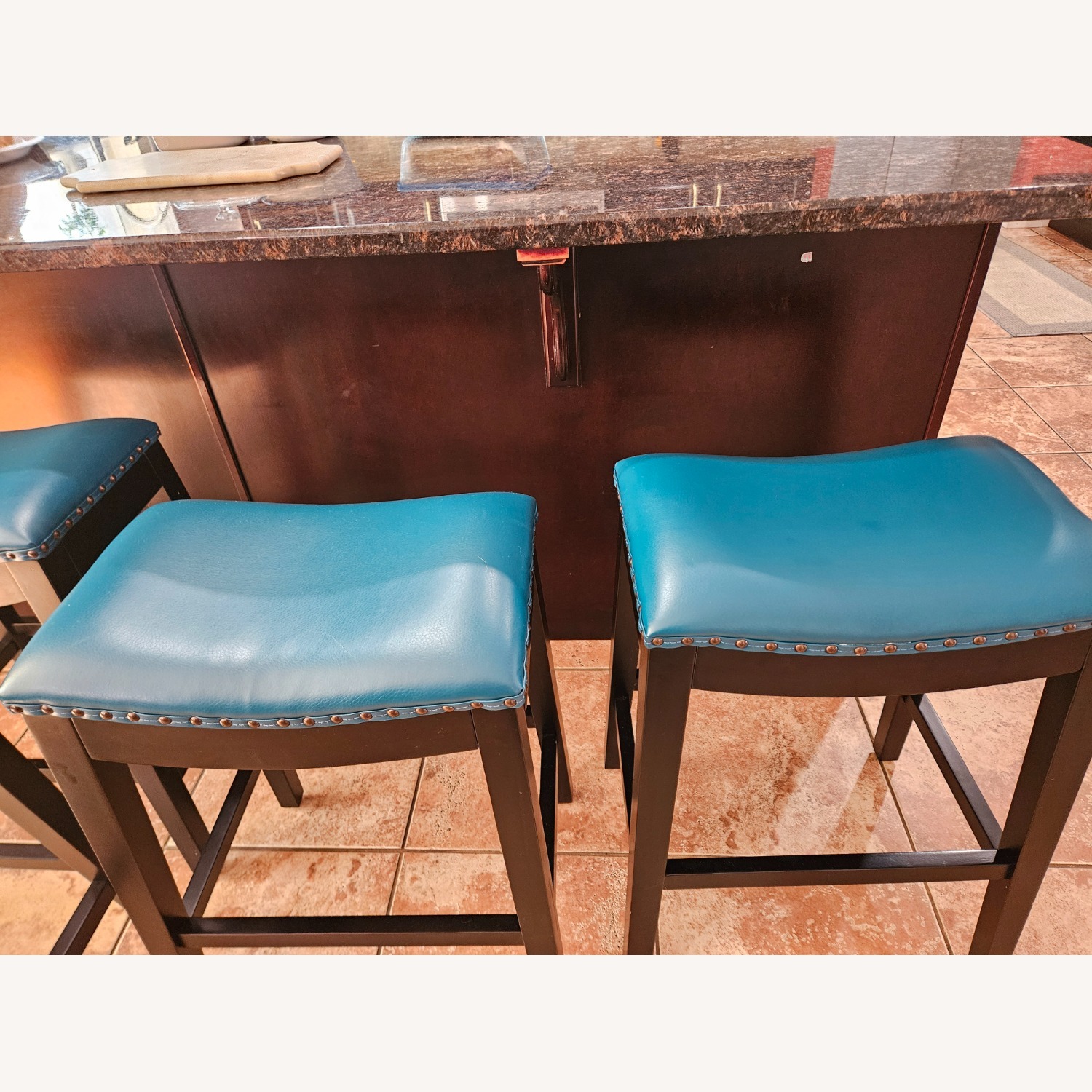 Wayfair Blue Faux Leather Stools - image-2