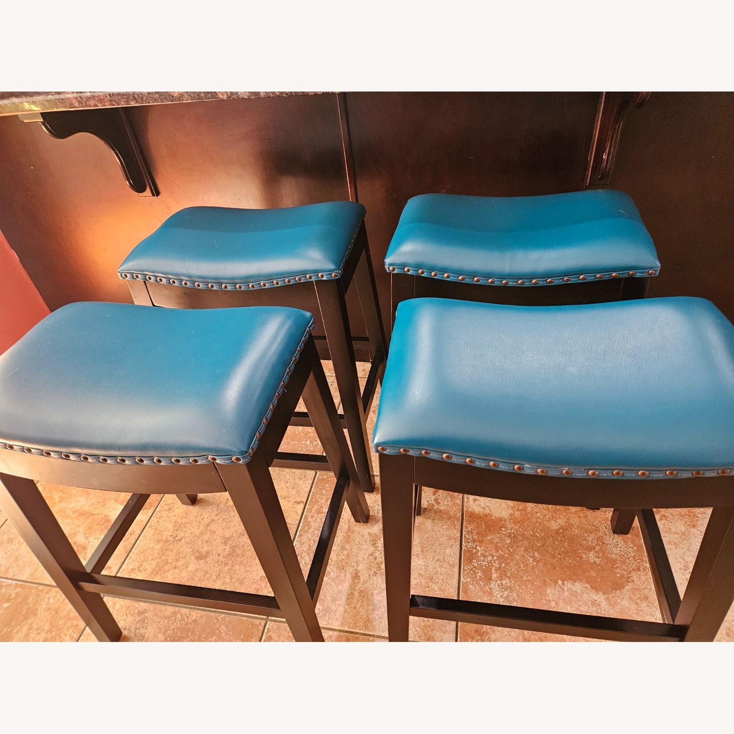 Wayfair Blue Faux Leather Stools - image-14