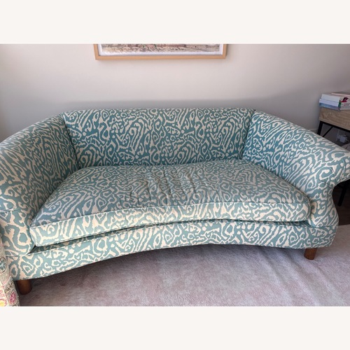 Used Vintage/Antique Blue Fabric Loveseat for sale on AptDeco
