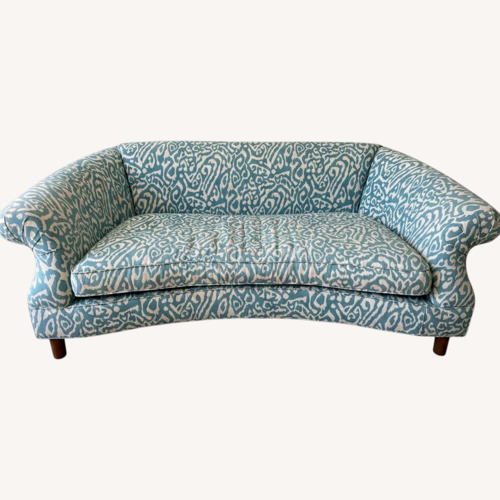 Used Vintage/Antique Blue Fabric Loveseat for sale on AptDeco