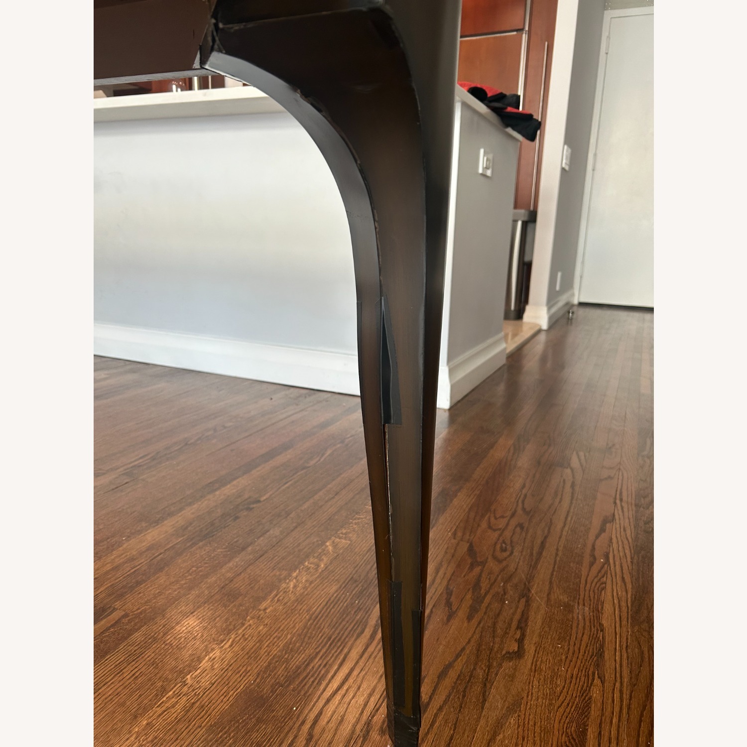 Dark Brown Wood Dining Table - image-5