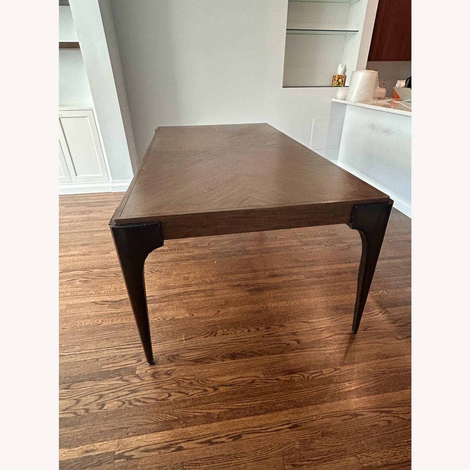 Dark Brown Wood Dining Table - image-2