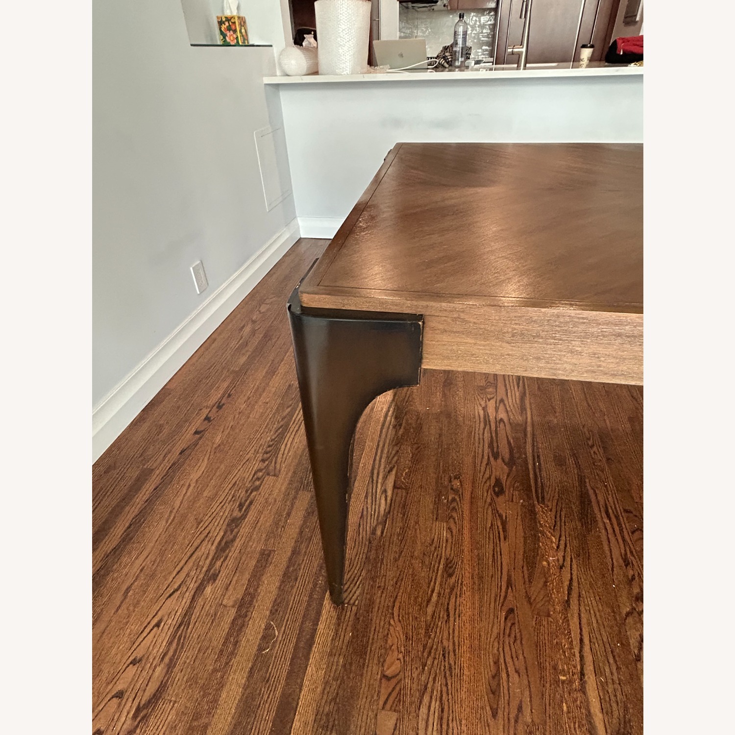 Dark Brown Wood Dining Table - image-3