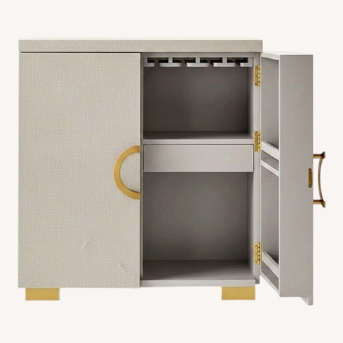 Used William Sonoma Seymour Dark Gray Bar Cart for sale on AptDeco