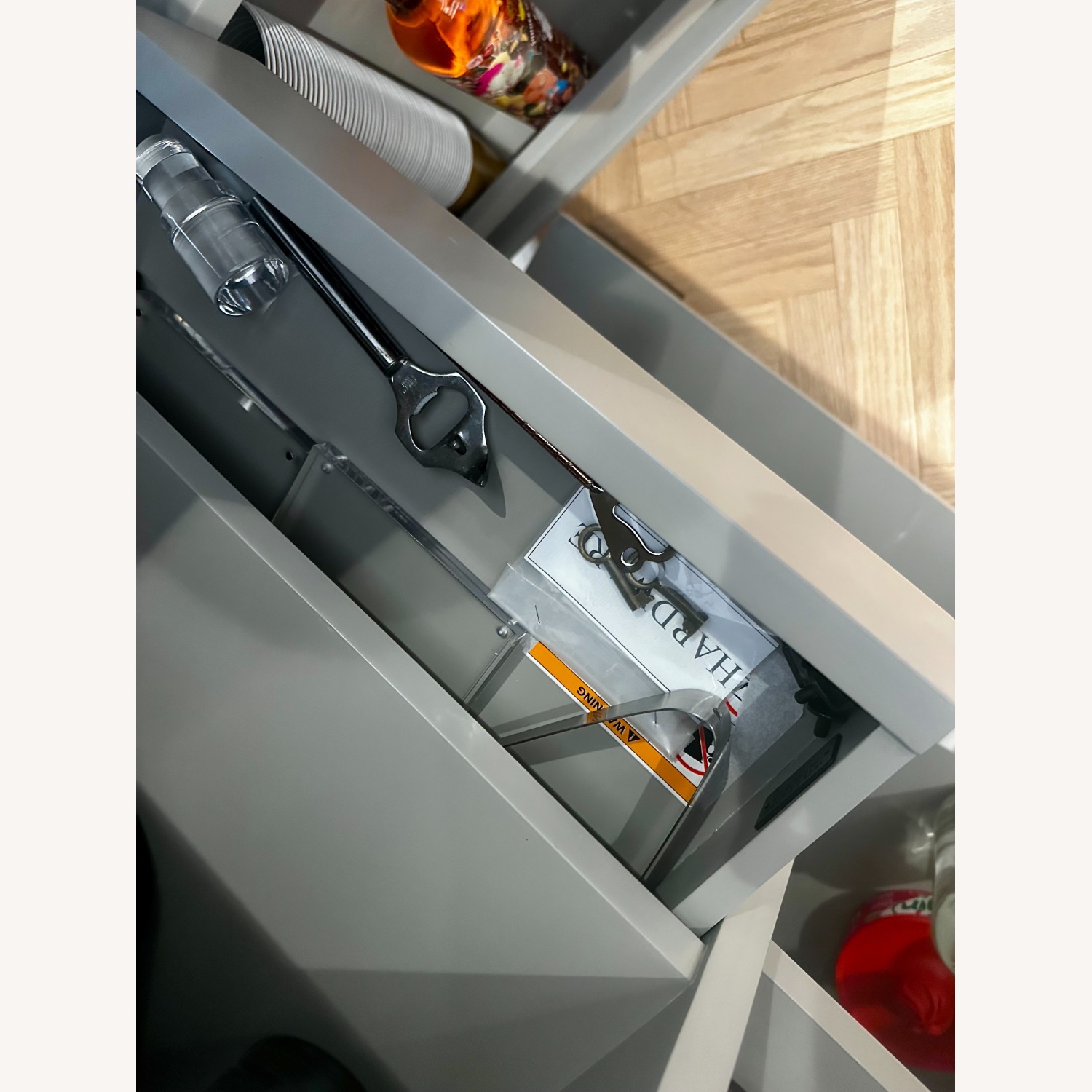 William Sonoma Seymour Dark Gray Bar Cart - image-4