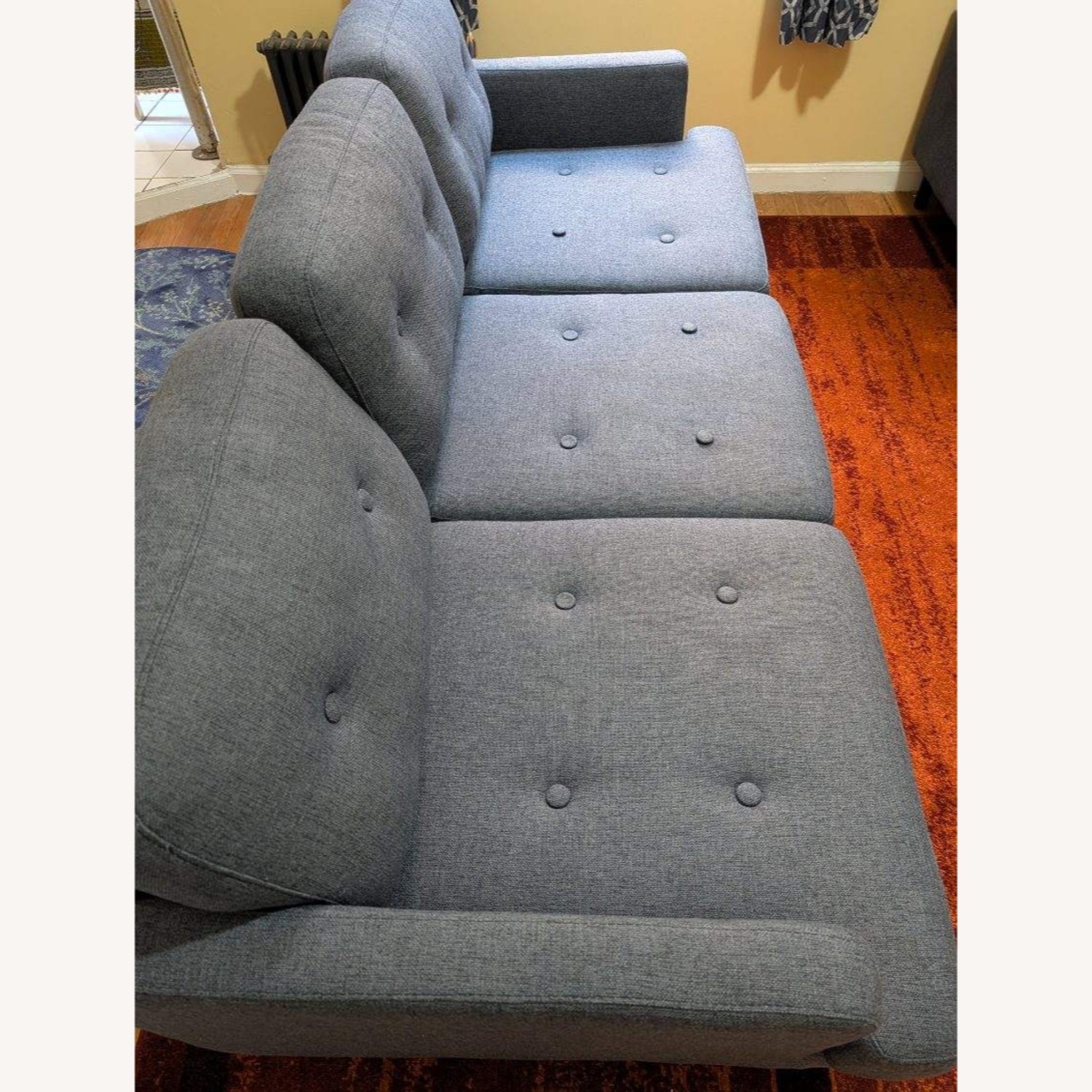 Vintage Blue Collette 3 Seater Sofa - image-3