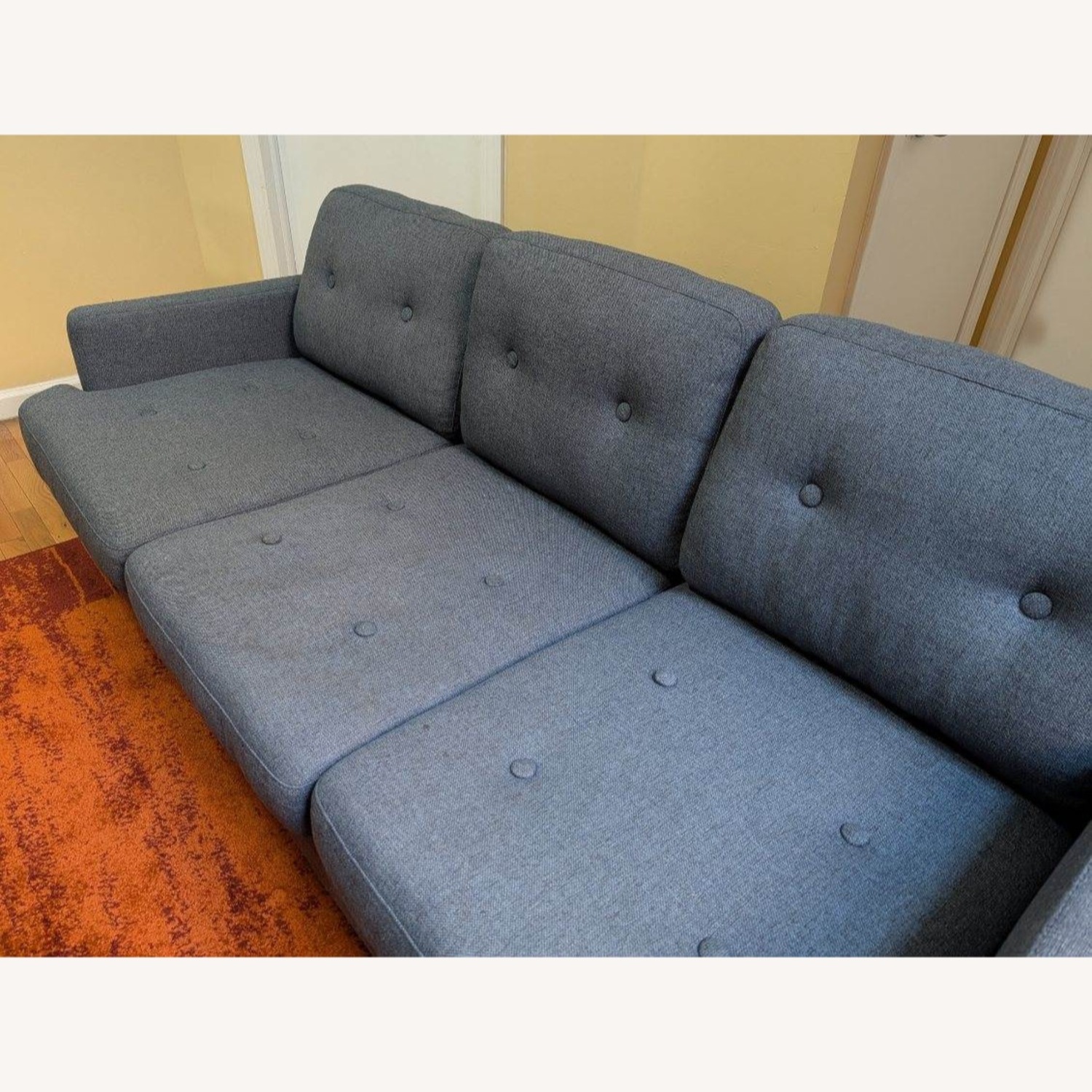 Vintage Blue Collette 3 Seater Sofa - image-2