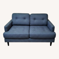 Vintage Blue Fabric Collette Loveseat