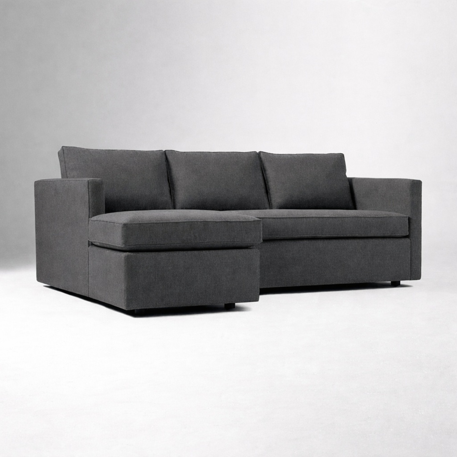 West Elm Harris Blue Velvet 2 Piece Sectional - image-7