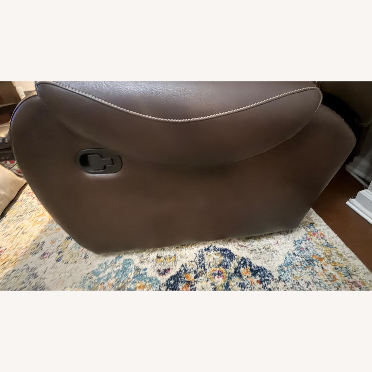 Ashley Furniture Dark Brown Faux Leather Loveseat - image-4