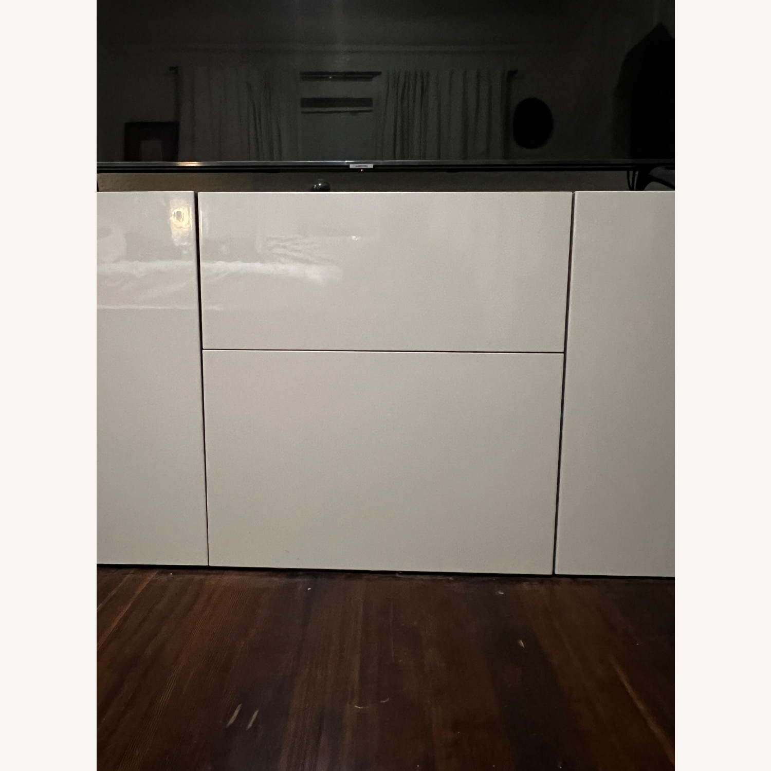 IKEA Besta Light Gray Lacquer Sideboard - image-5