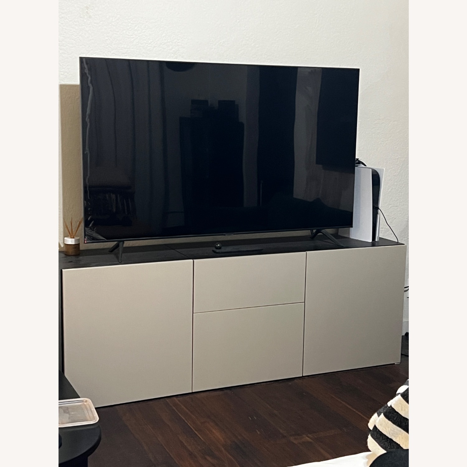 IKEA Besta Light Gray Lacquer Sideboard - image-3